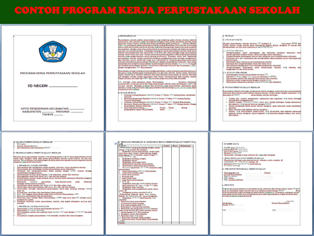 Contoh Program Kerja Perpustakaan Sekolah  MadingPedia