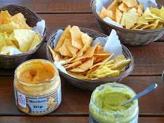 Various type of chips and dips