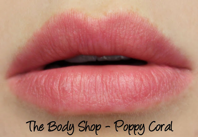 The Body Shop Lip & Cheek Velvet Stick - Poppy Coral Swatches & Review