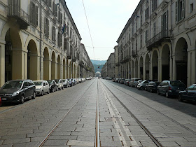 Turin is famous for its arcaded streets