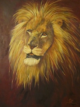 "Crown of Courage" a lion portrait
