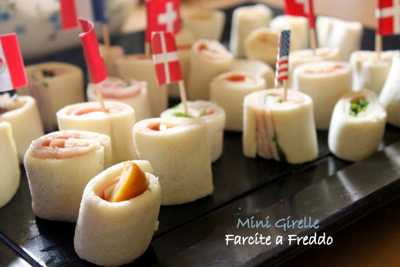 mini girelle farcite a freddo per un'aperitivo facile e veloce