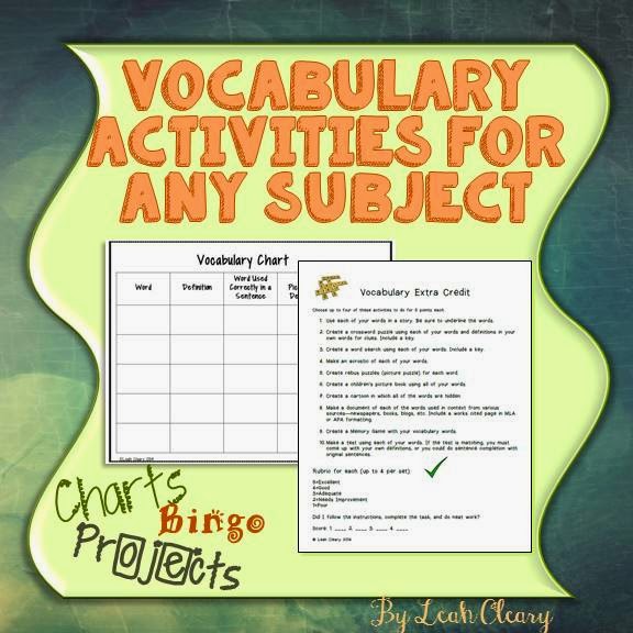 Vocabulary Activities for Any Subject