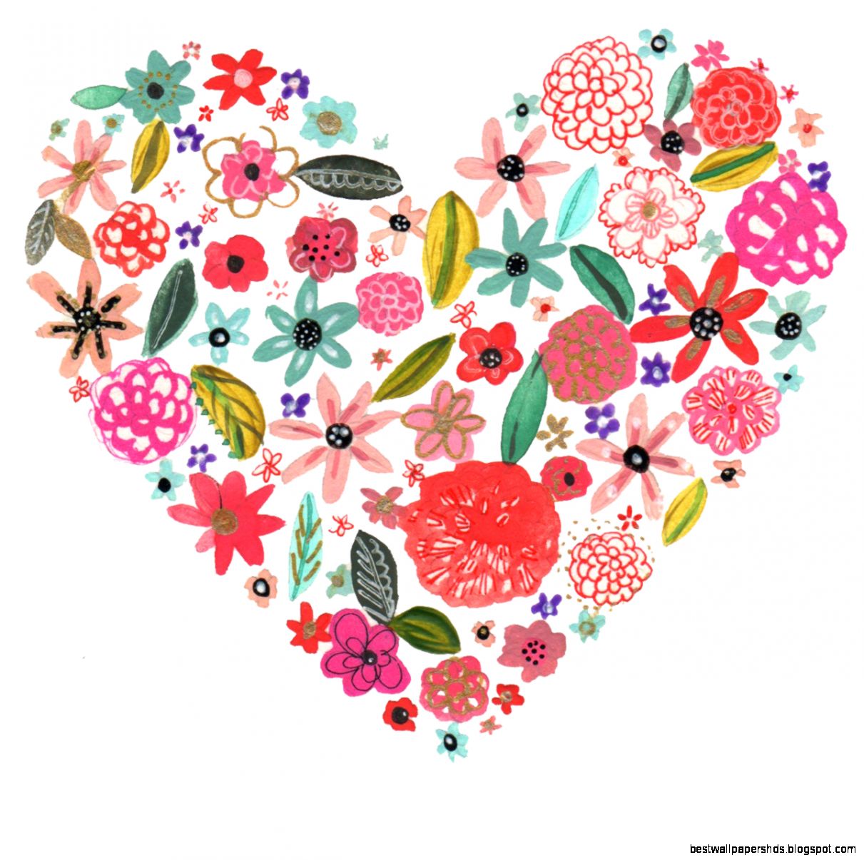 Bring a little love to simple Spring blooms with this flower heart