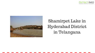 Shamirpet Lake in Hyderabad District in Telangana