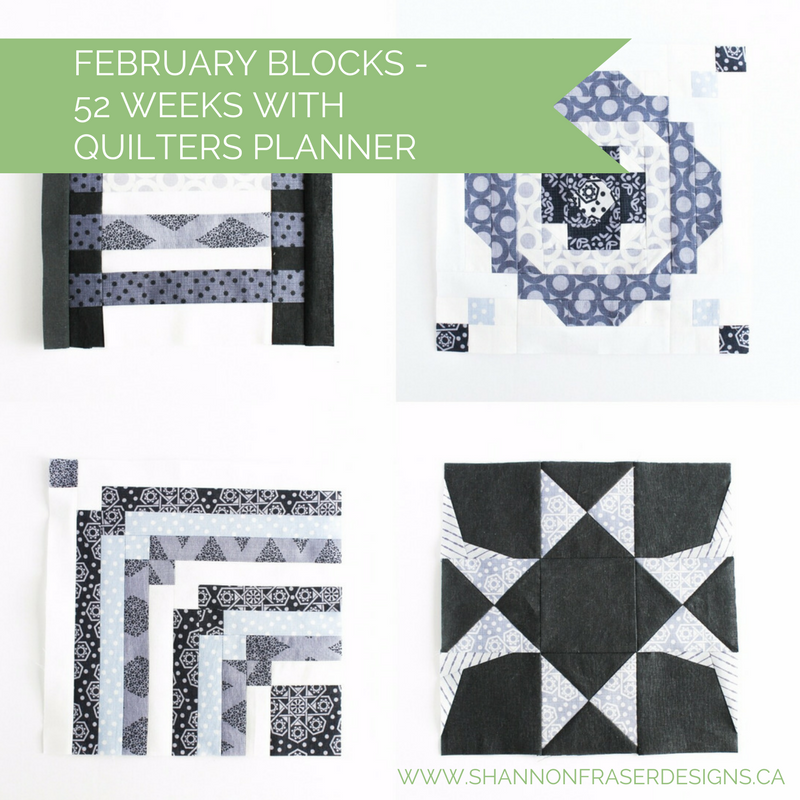 Shannon Fraser Designs February Quilt Blocks Roundup 52 Weeks with the