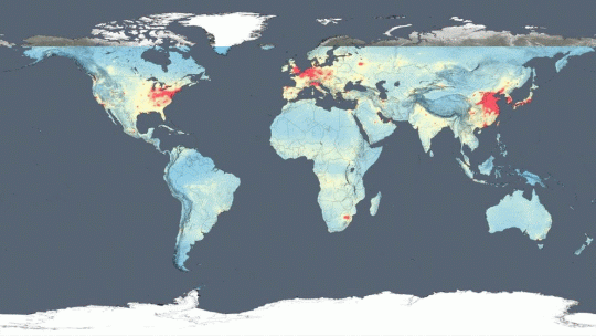 NASA presenta mapa contaminación mundial
