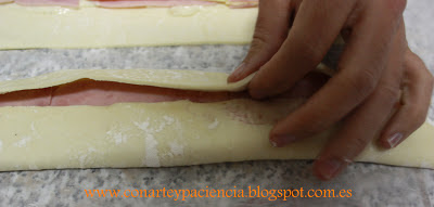 Mininapolitanas de jamón york y dos quesos