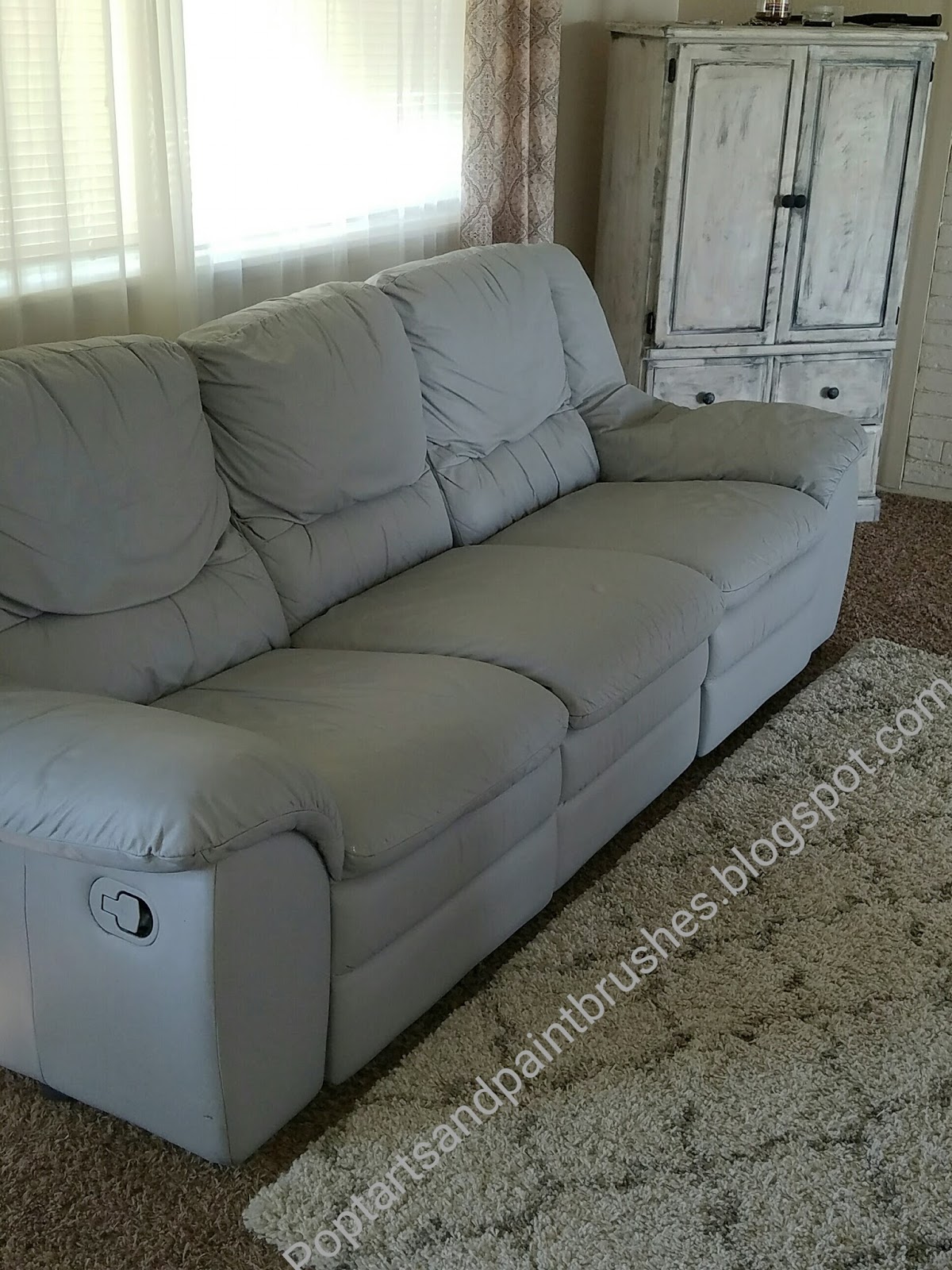 Poptarts and Paintbrushes Chalk Painted Couch