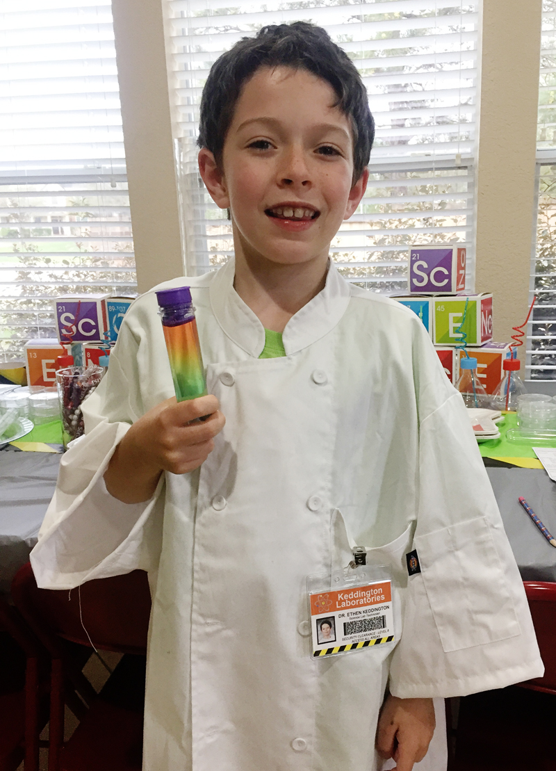 Science Birthday Party Scraps of Shirlee