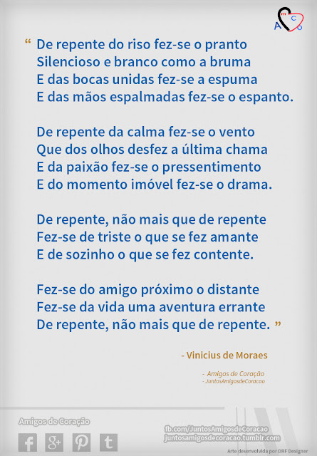 Soneto de Separação - Vinicius de Moraes - AmCo