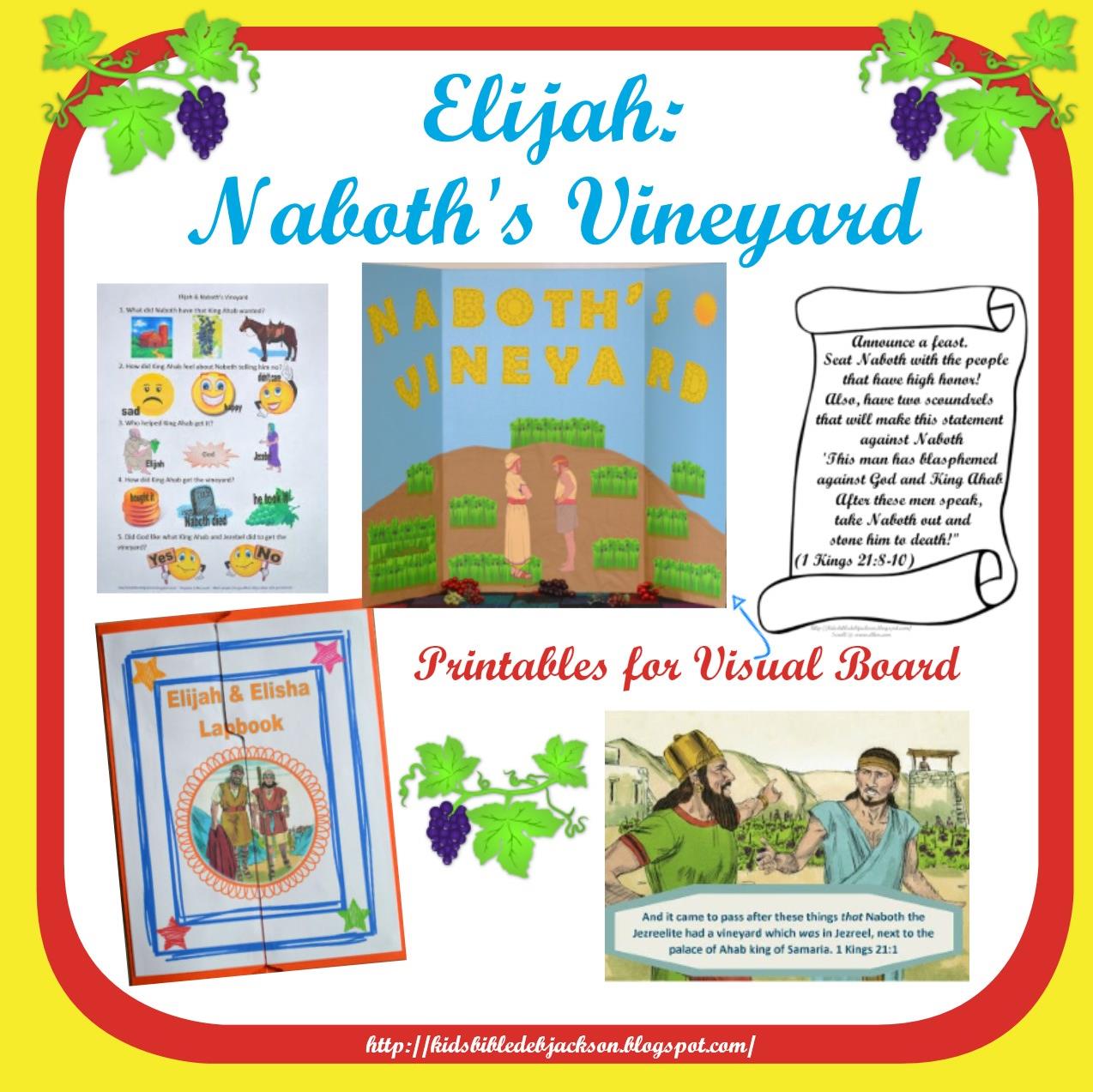 Bible Fun For Kids: Cathy's Corner: Naboth's Vineyard