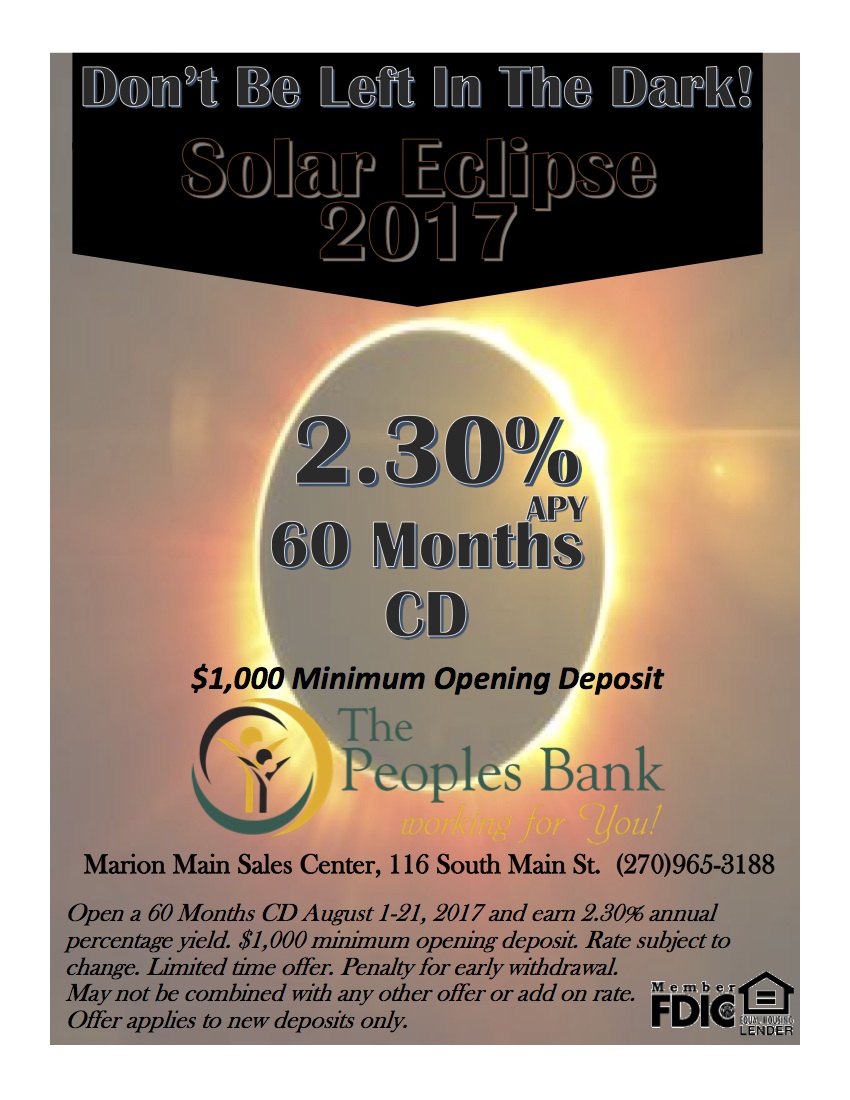 The Press Online Special CD rate at Peoples Bank
