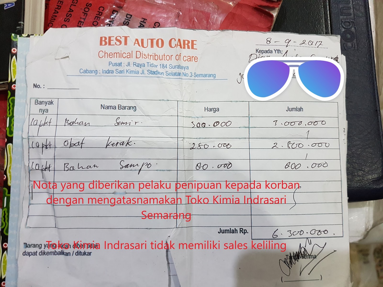 Toko Kimia Indrasari, Stadion Selatan 15, Semarang