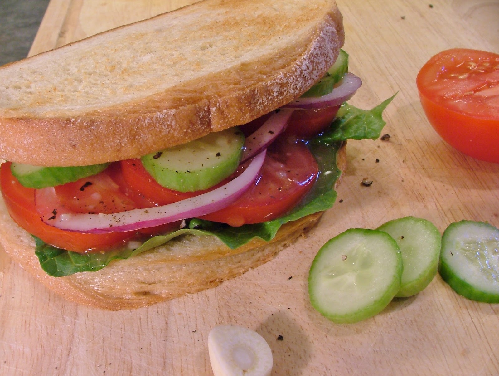 The Cook-a-Palooza Experience: Tomato and Cucumber Sandwich with Garlic ...