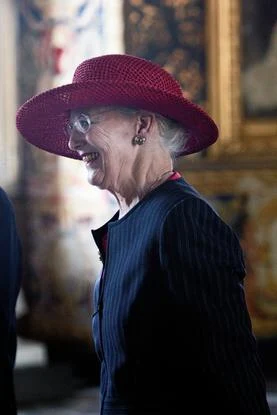 Queen Margrethe II of Denmark arrived at the Nationalhistoriske Museum at Frederiksborg Slot in Hillerød to officially open the exhibition