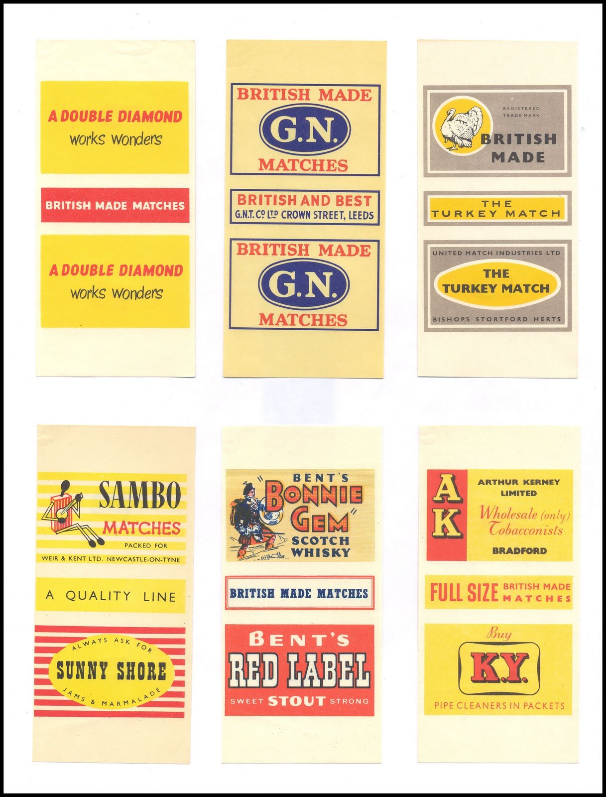 The World Of Matchboxes, Matchbooks & Matchbox Labels My Collection England Old Matchbox Labels