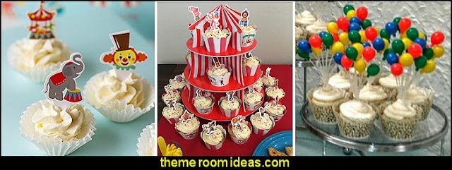 circus Balloon cluster Cake topper circus cupcake toppers circus Balloon cluster Cake topper circus cupcake toppers