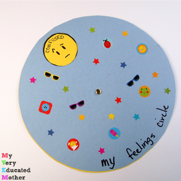 Teach toddlers and little kids about their emotions and feelings with this fun craft project. 