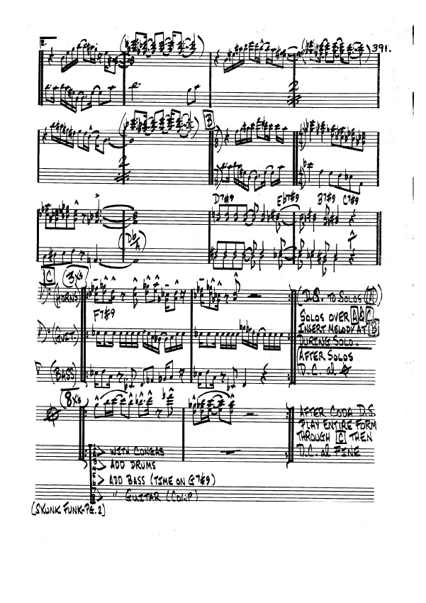 Randy Brecker - Some Skunk Funk | Partituras para Bajo