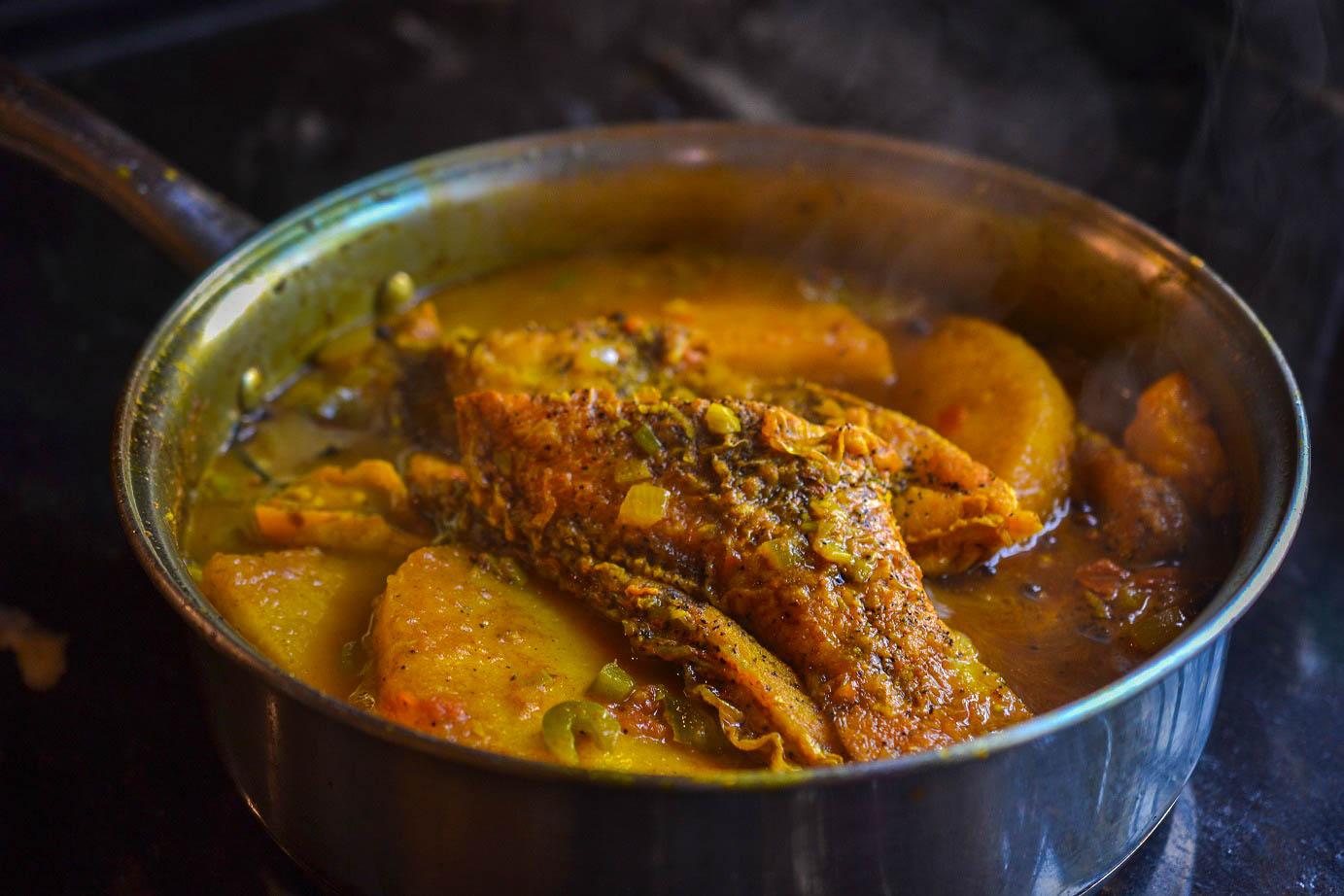 Greedy Girl Jamaican Curry fish and bammy