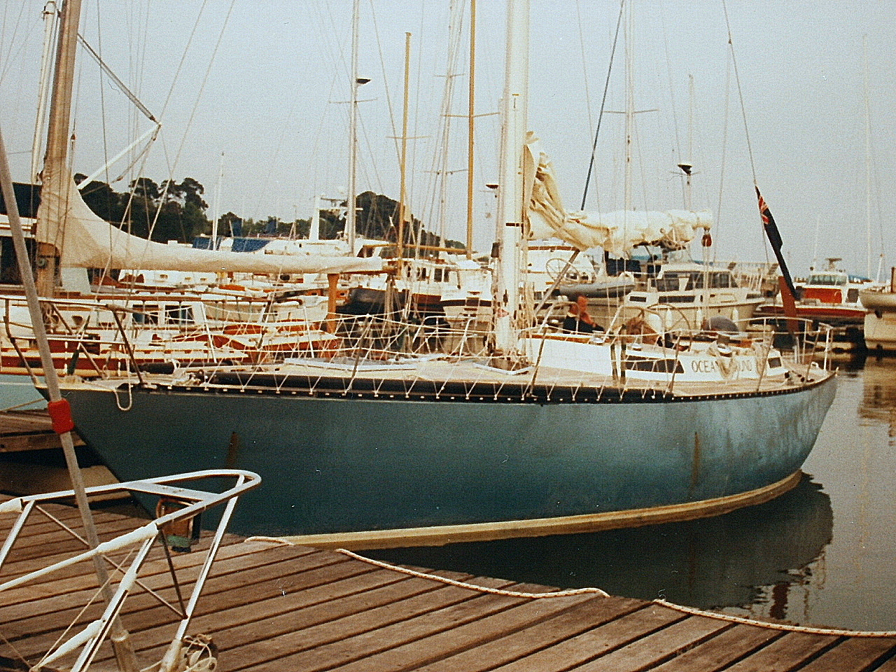 Shockwave40 Ocean Bound Round the world yacht pictured 1982