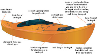 How to Identify the Front and Back of a kayak, parts of a canoe, canoe parts, parts of a kayak paddle, parts of a paddle, canoe thwart, canoe gunwale, canoe diagram, canoe keel, canoe gunnel, canoe bow,