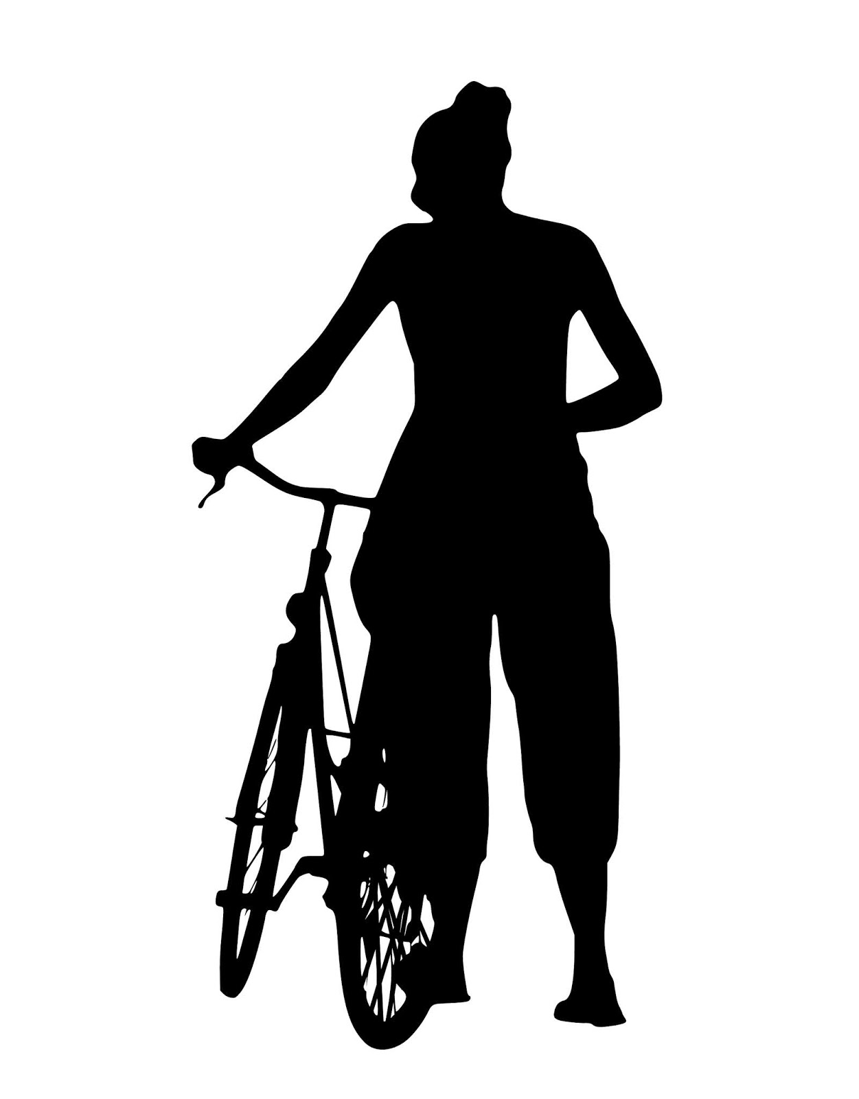Female cycling Silhouette