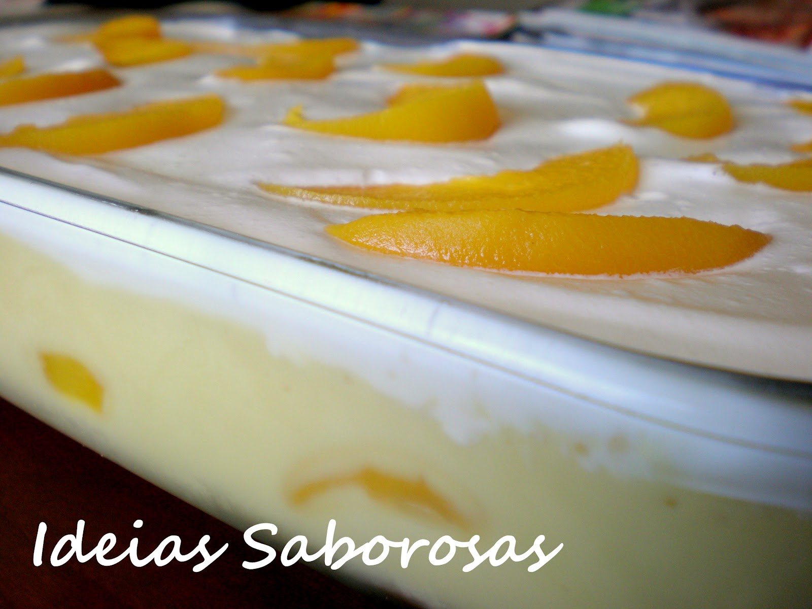 Ideias Saborosas: Pavê de pêssego Ideias Saborosas: Pavê de pêssego