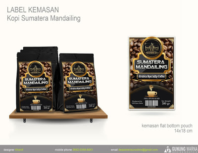 gunungwarna Bikin Label Kemasan Kopi Dengan Desain Elegan