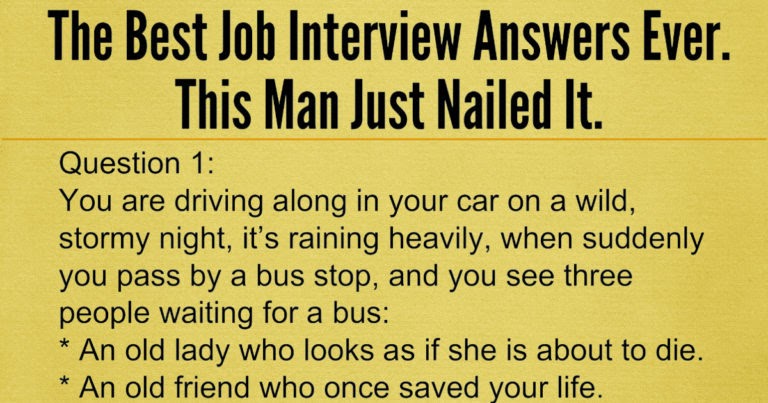 The Best Job Interview Answers Ever. This Man Just Nailed It.