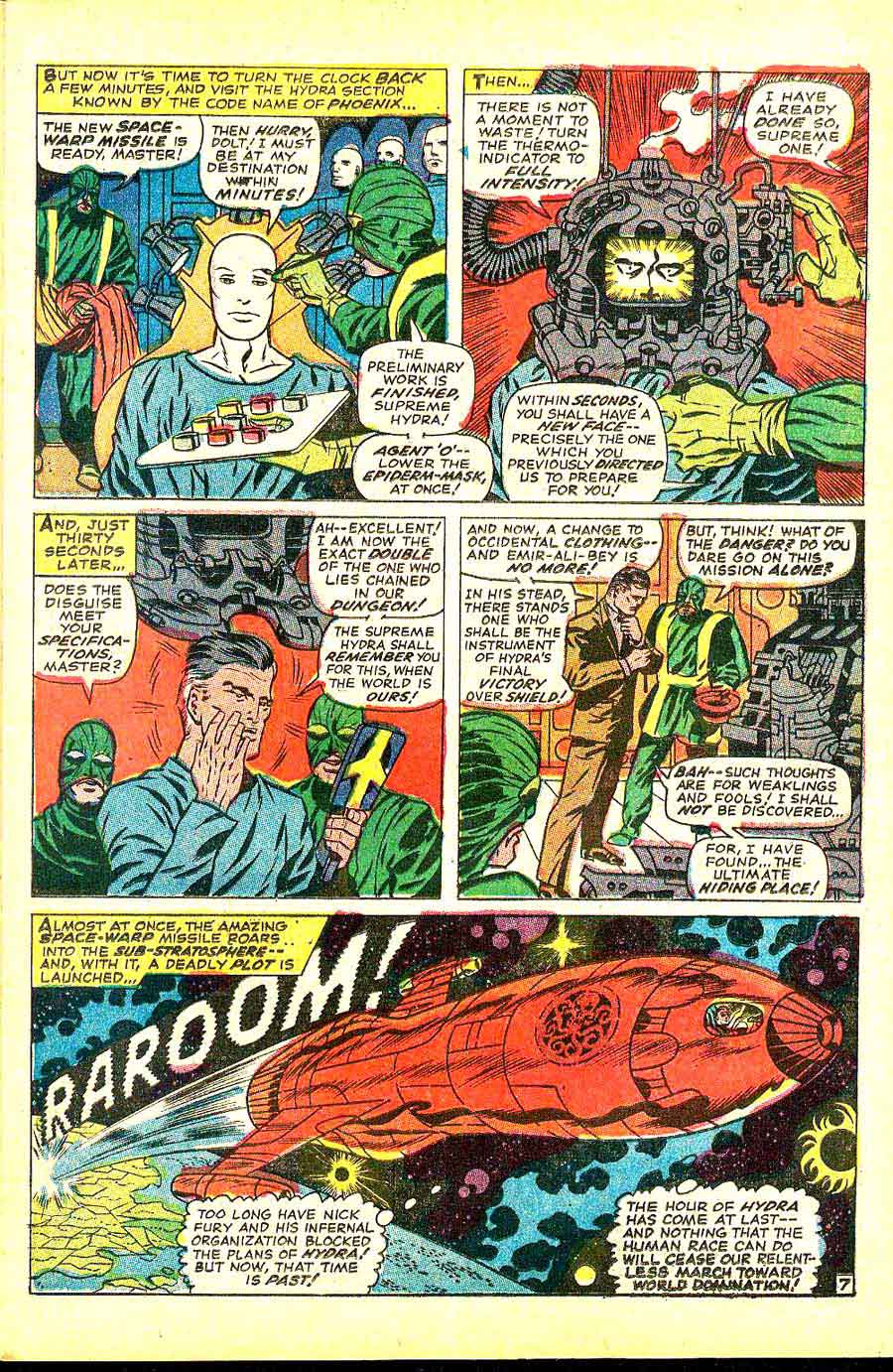 Strange Tales v1 #153 nick fury shield comic book page art by Jim Steranko Strange Tales v1 #153 nick fury shield comic book page art by Jim Steranko