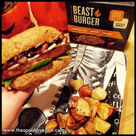 The Spooky Vegan Food Review Beast Burger by Beyond Meat