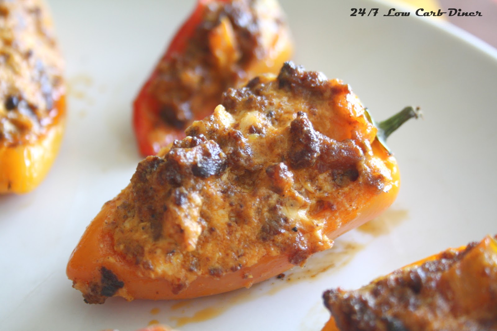 24/7 Low Carb Diner Chorizo Stuffed Mini Bell Peppers