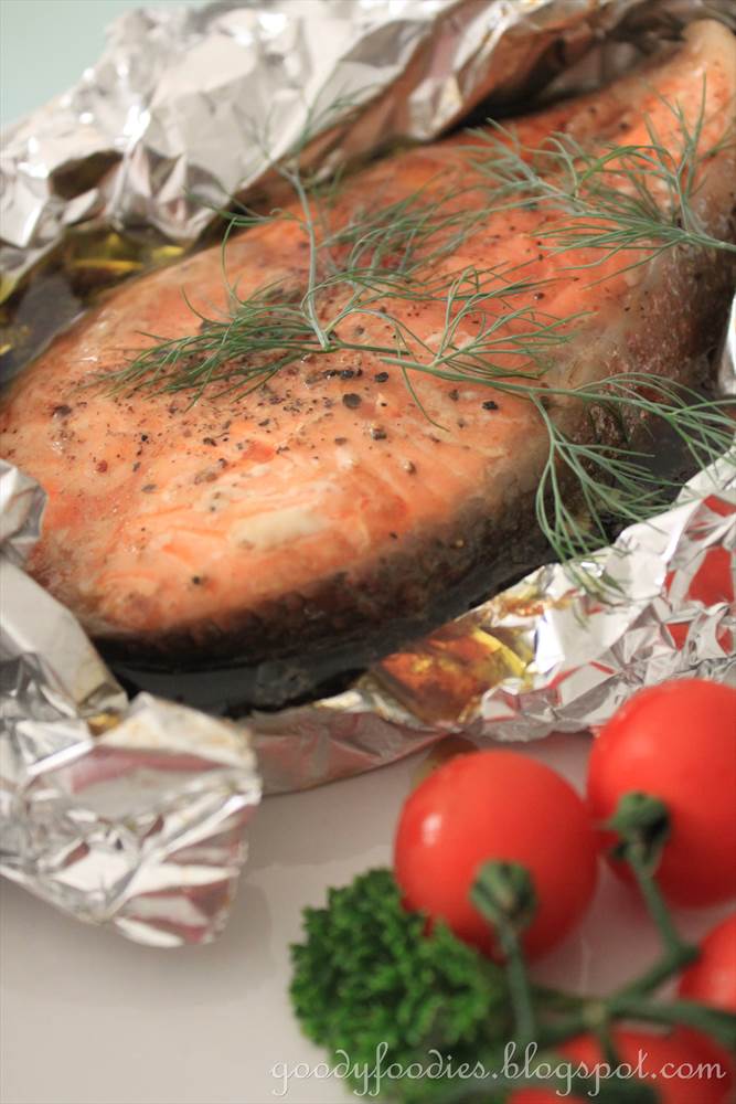 GoodyFoodies Recipe Easy ovenbaked salmon trout (Asian + Westernstyle)