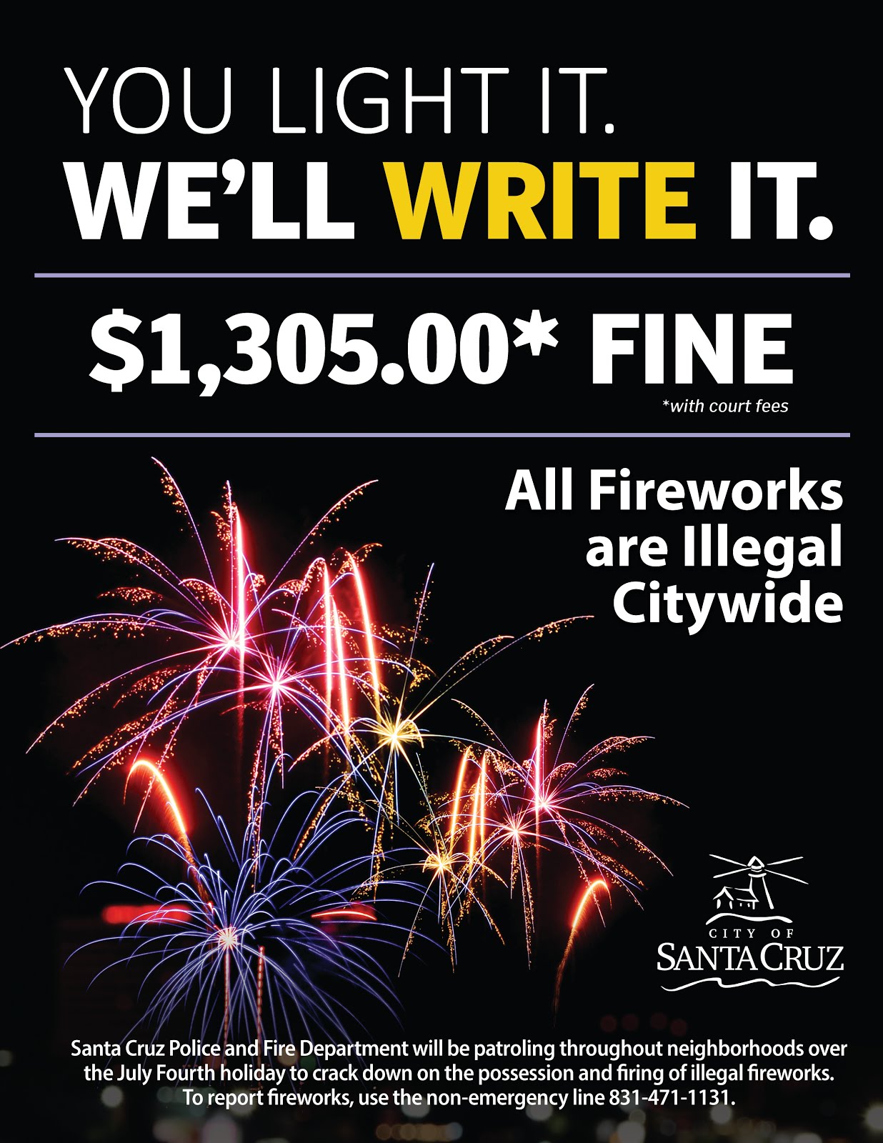 Santa Cruz Police Citywide July 4th Safety Enhancement Zone All
