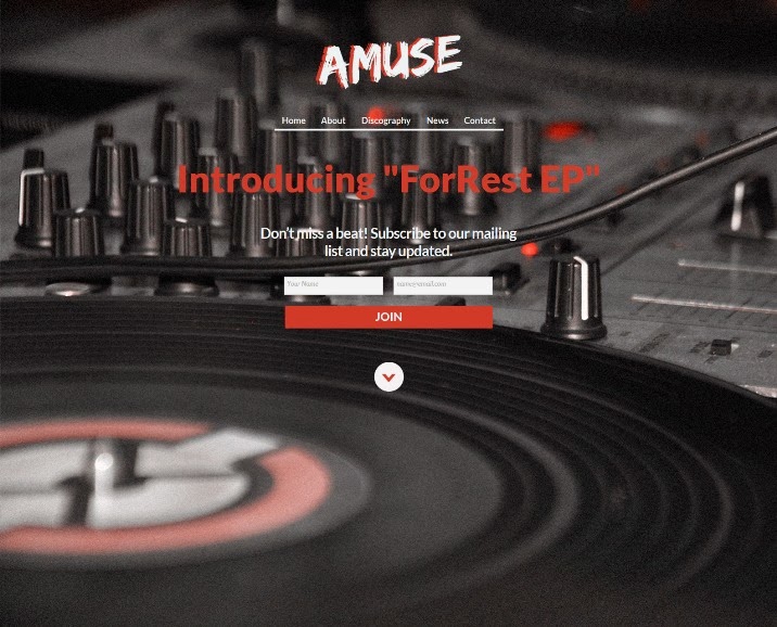 Amuse - Adobe Muse Music Template