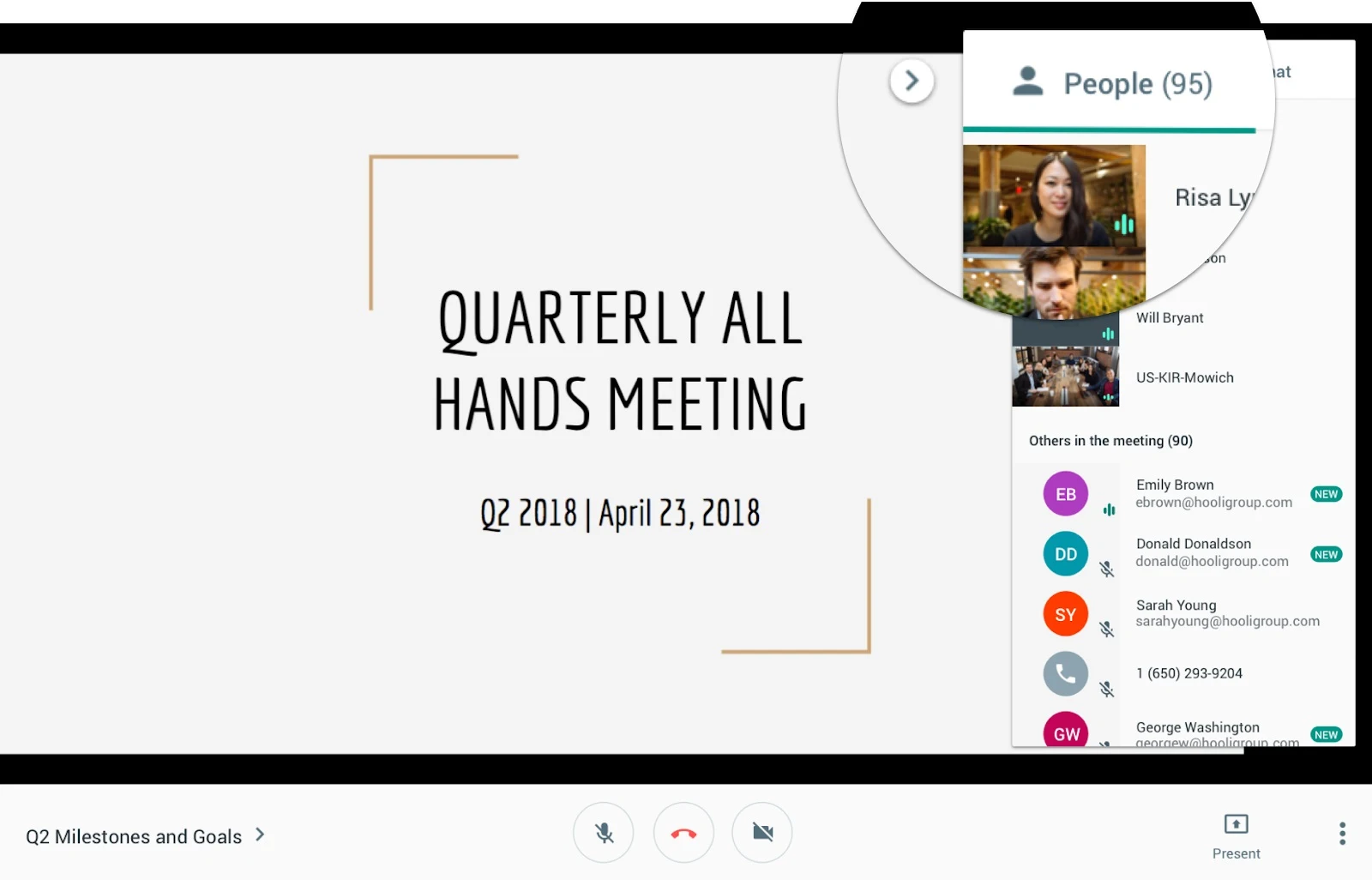 Google’s Hangouts Meet now supports up to 100 participants