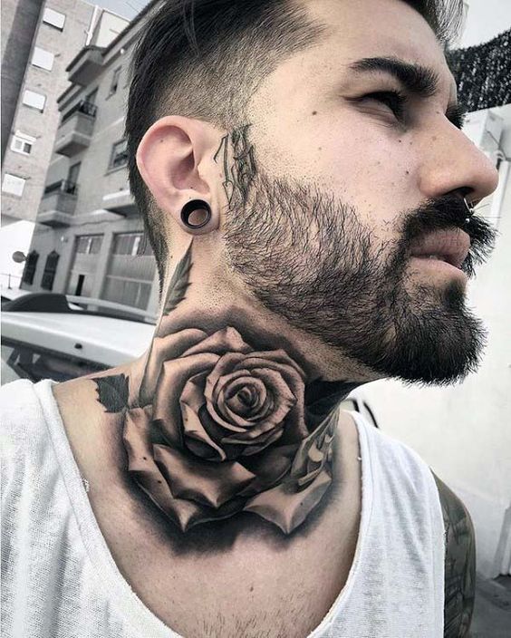 tatuagem para homem neck tattoo