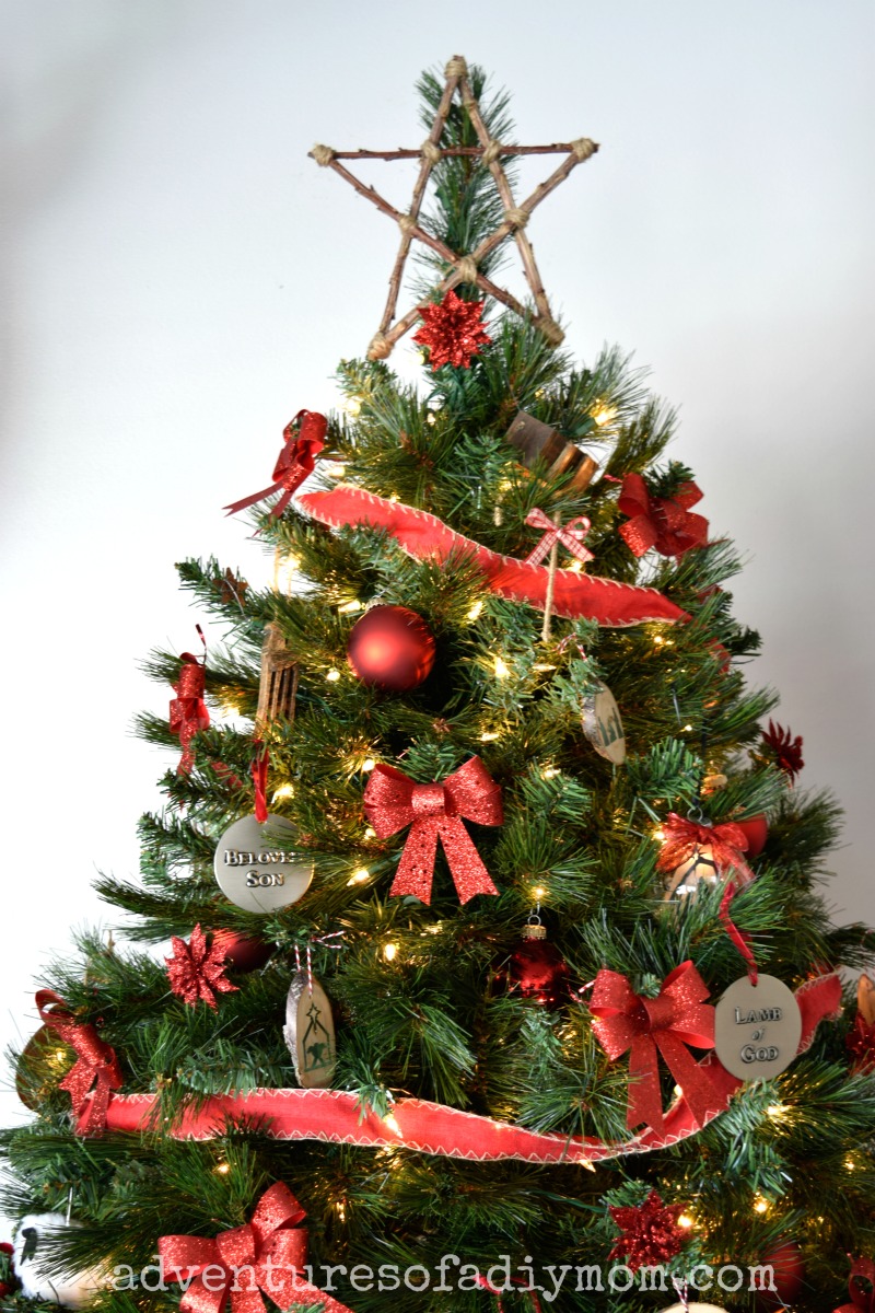 nativity themed christmas tree