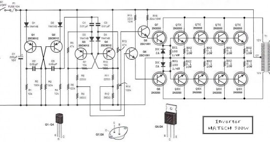 500W Inverter 12 Volt to 220 Volt Circuit Diagram | Super Circuit Diagram