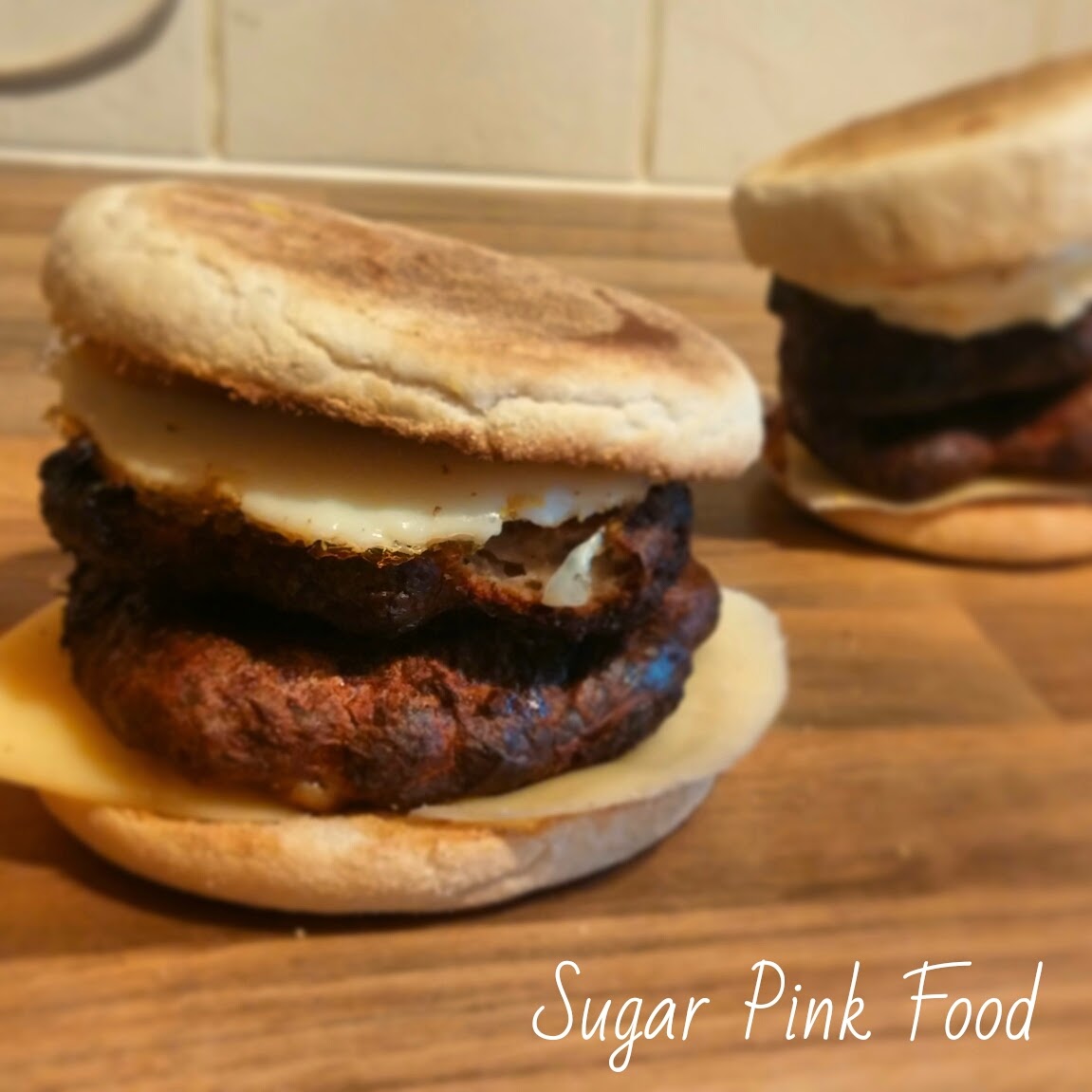 Double Sausage & Egg McMuffin Slimming World Sugar Pink Food