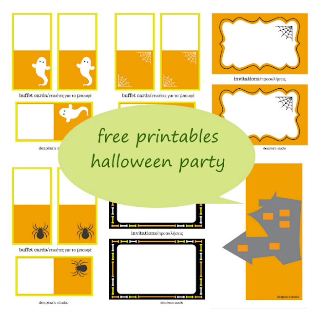 Halloween party Free Printables set