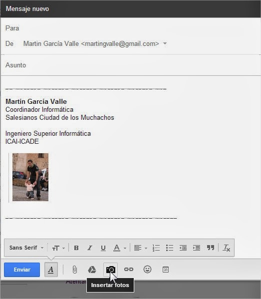 Plantillas de mensajes y/o firmas en Gmail: Respuesta estándar
