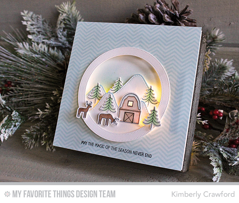 For the Love of Paper lighted Christmas wall hanging; MFT Creative