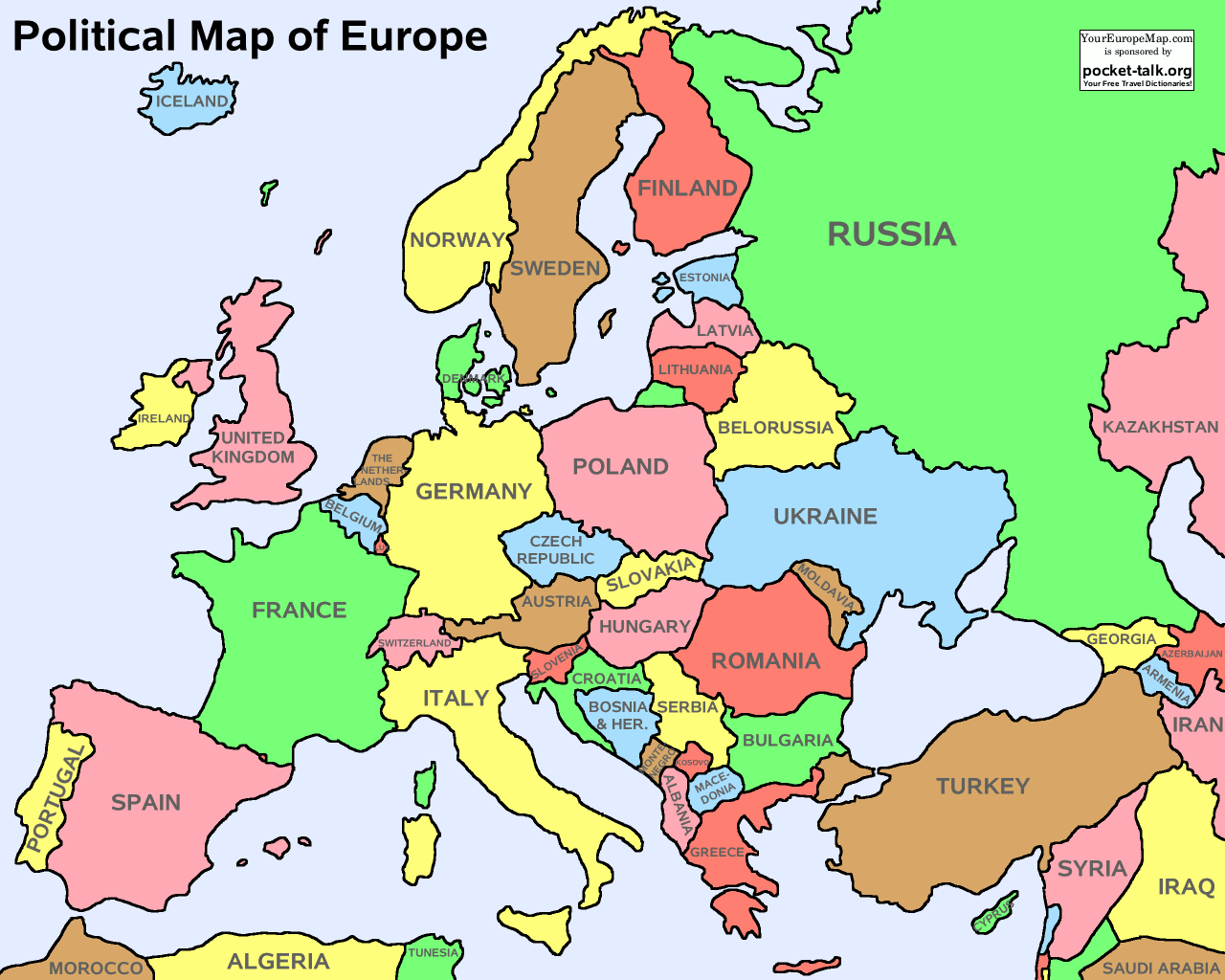 Political Map Of Europe Political Map Of Europe