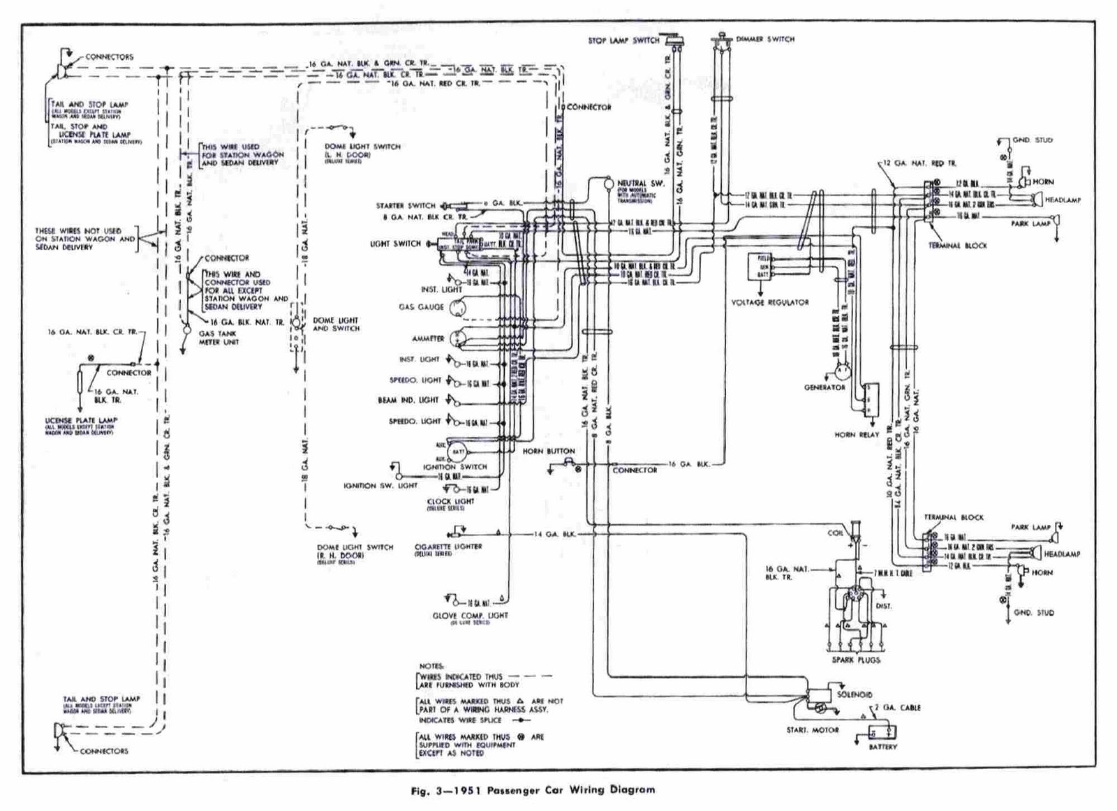 Chevrolet Passenger Car 1951 Wiring Diagram