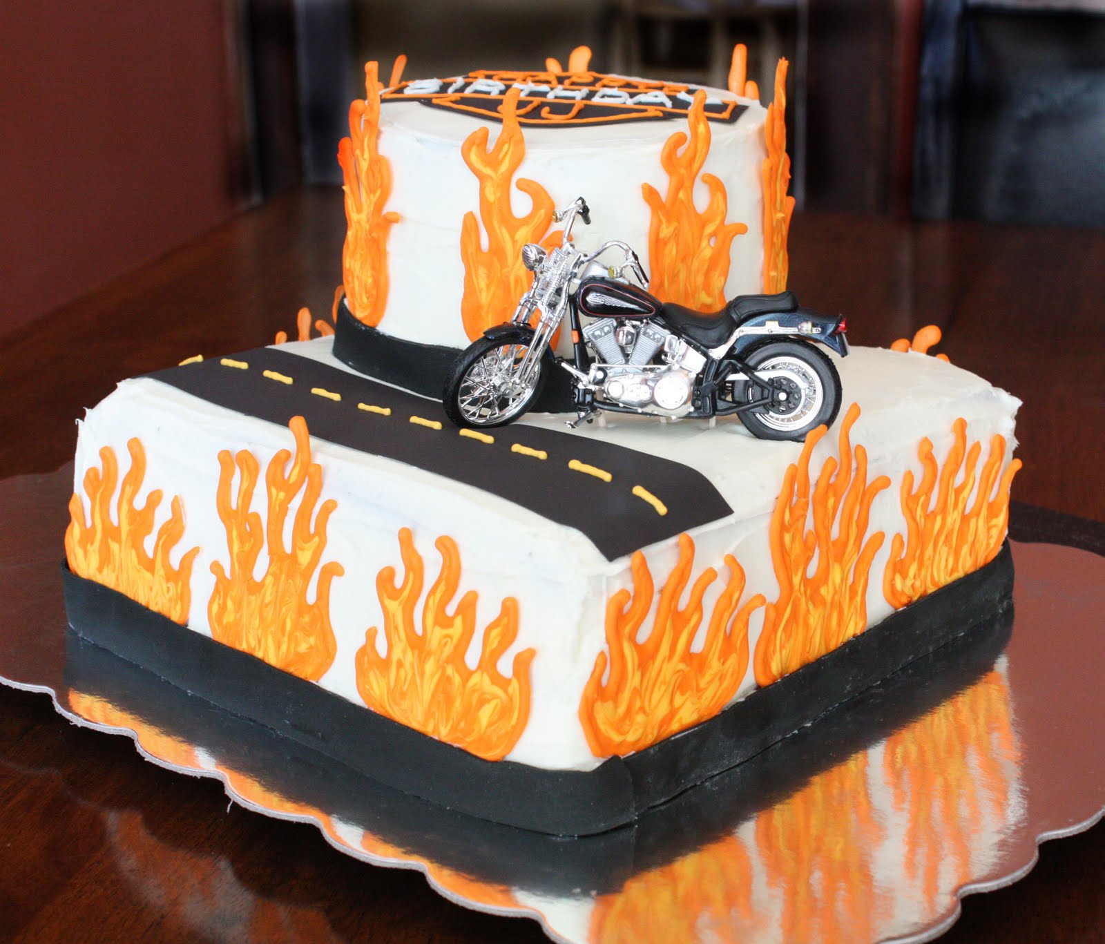 Straight to Cake Harley Davidson Cake
