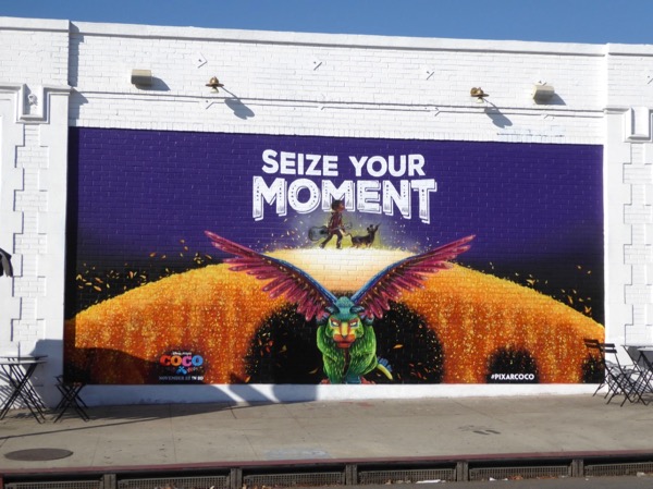 Coco Seize your moment wall mural ad Melrose Avenue Coco Seize your moment mural ad