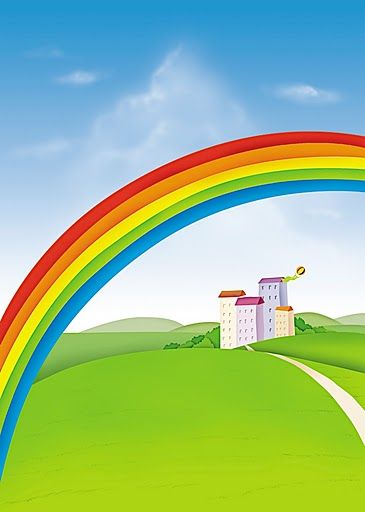 Paisajes con arcoiris para imprimir-Imágenes y dibujos para imprimir